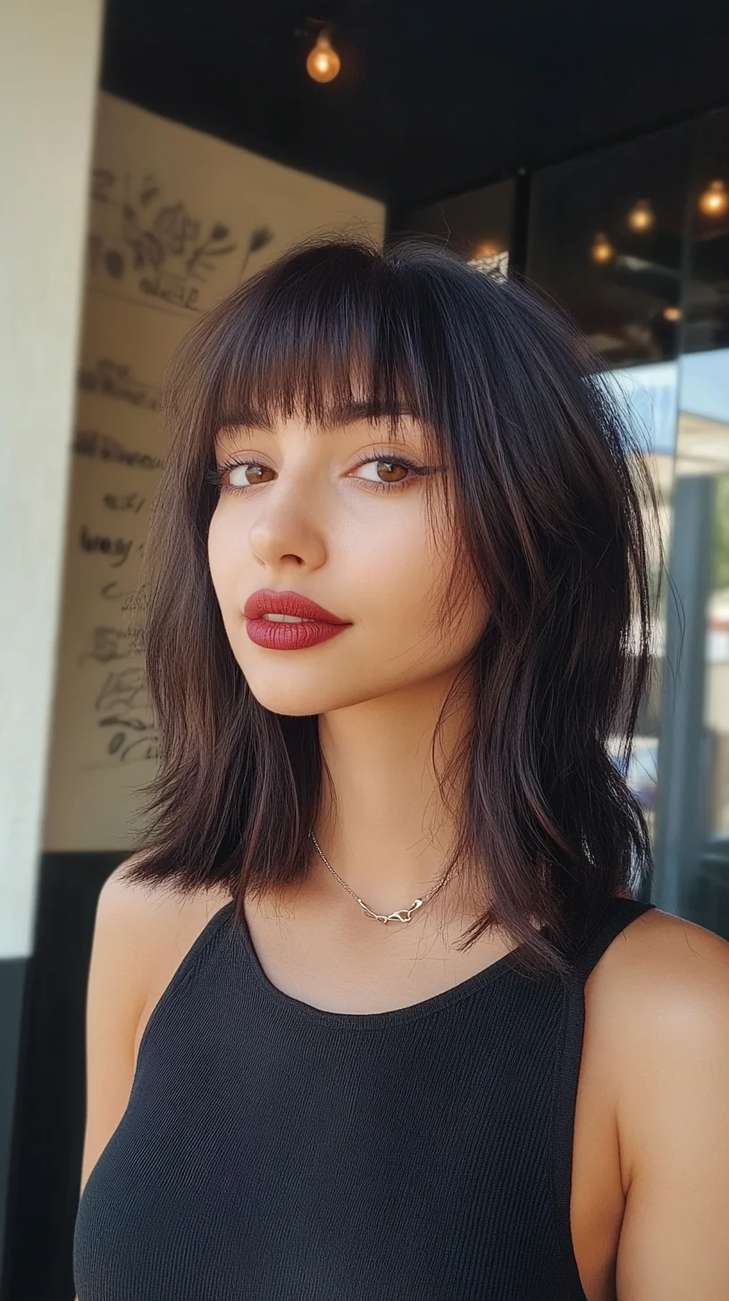 Effortlessly Chic: The Modern Blunt Bob with Soft Bangs