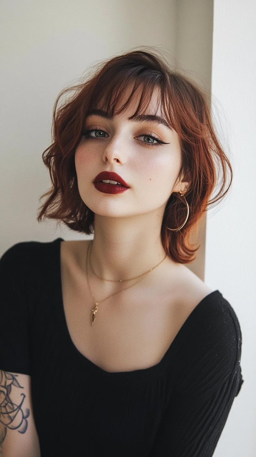 Effortlessly Chic: The Modern Bob with Flirty Bangs