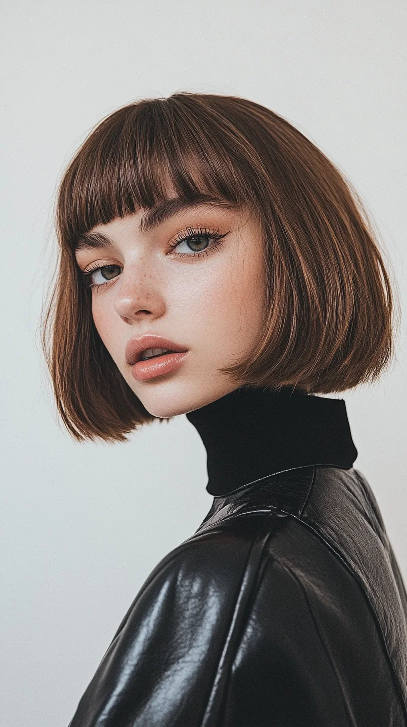 Effortlessly Chic: The Modern Bob with Fringe for a Trendy, Sophisticated Look