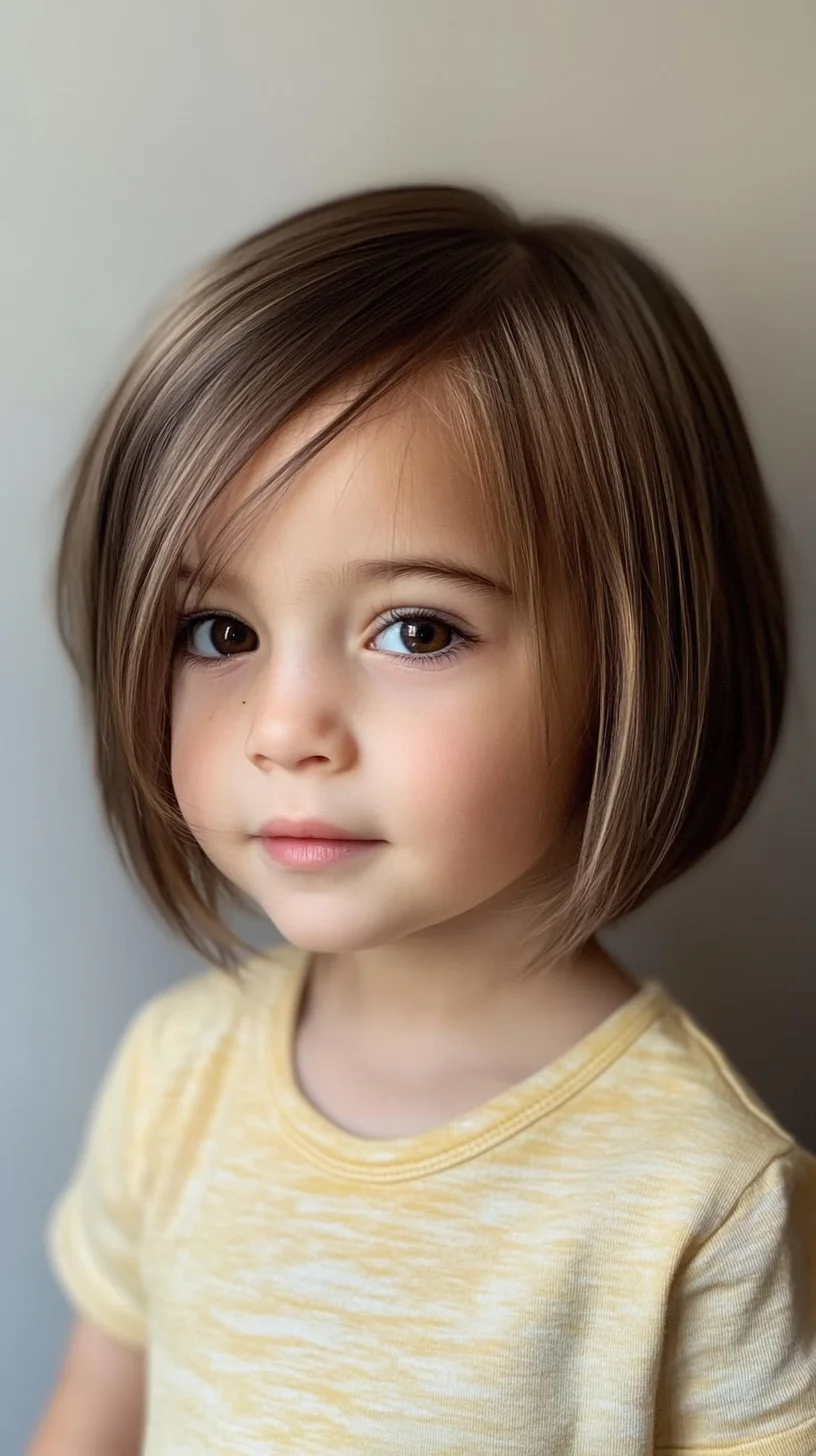 Effortlessly Chic: The Modern Bob with Soft Layers for Little Trendsetters