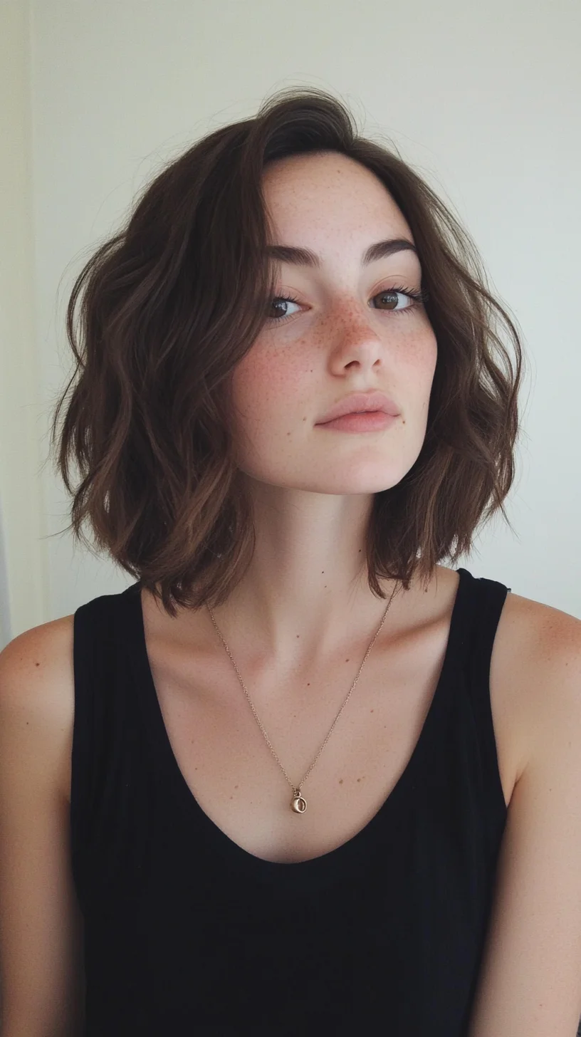 Effortlessly Chic: The Modern Layered Bob with Soft Waves