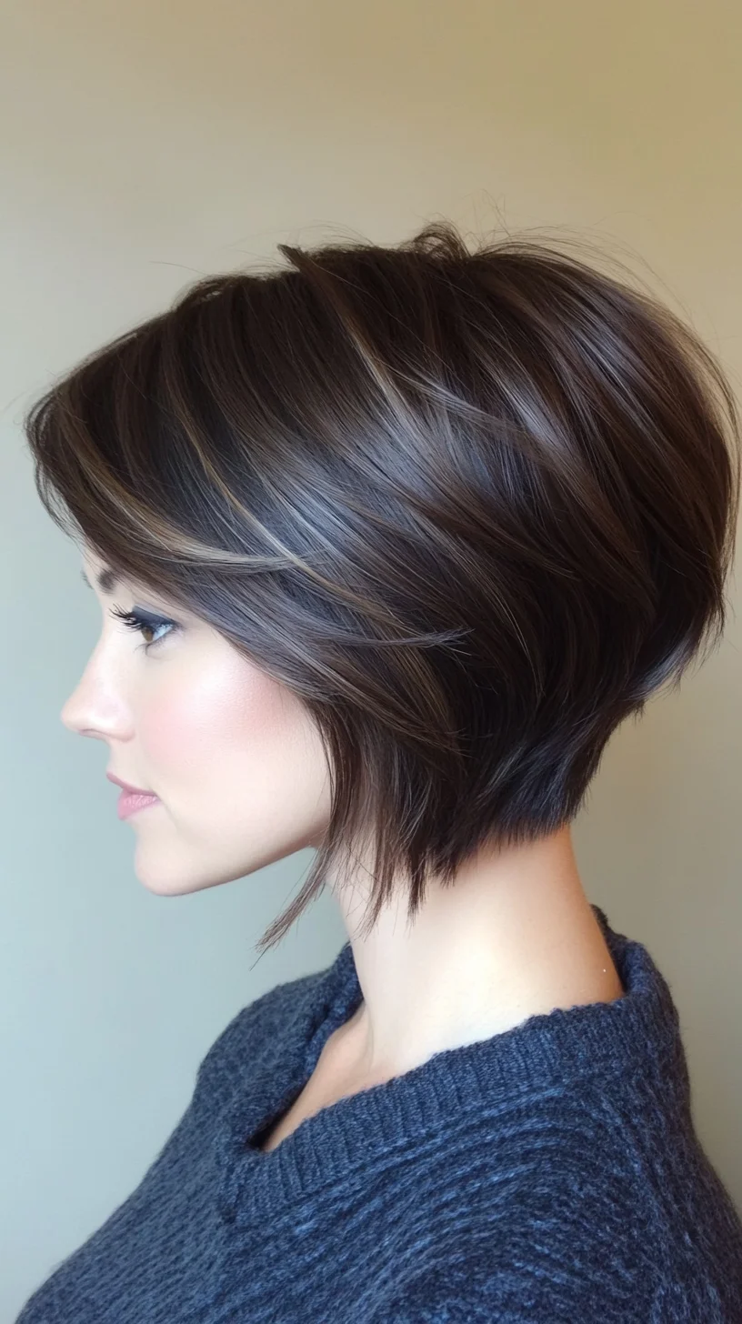 Effortlessly Chic: The Modern Layered Bob with Subtle Highlights