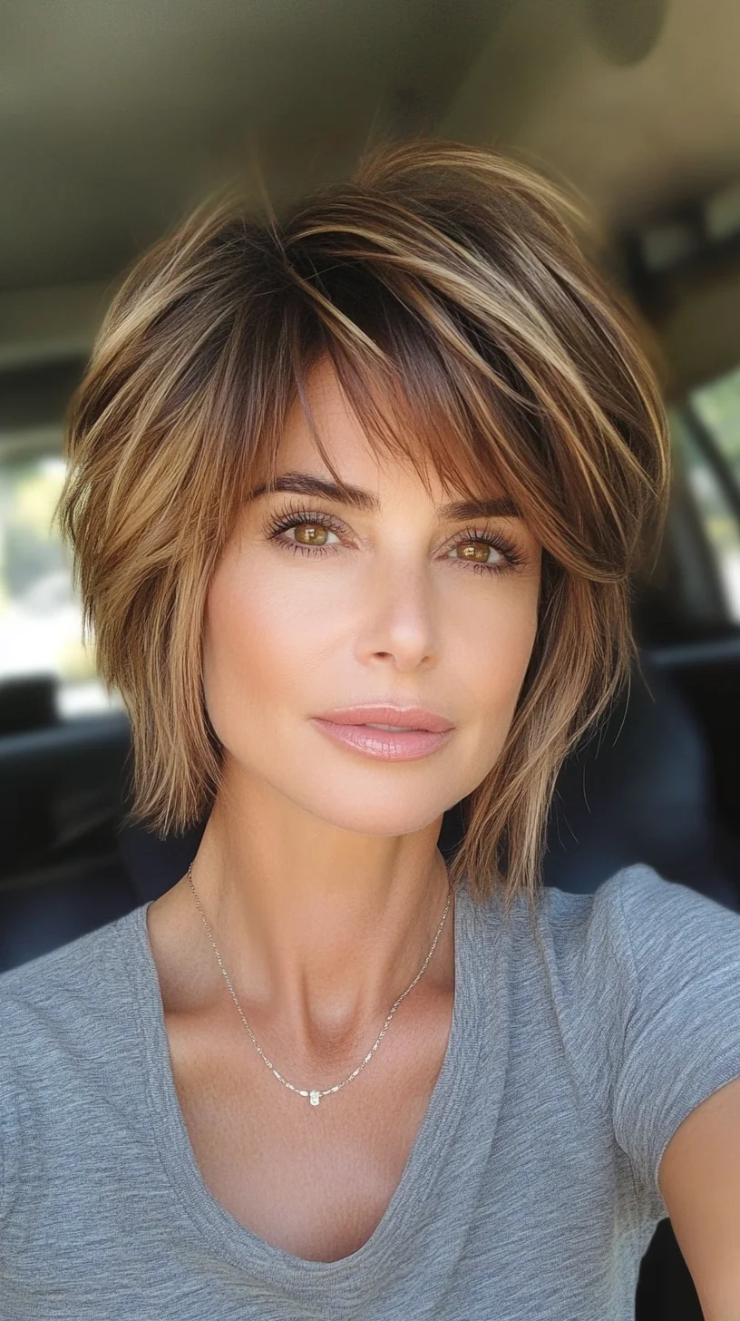 Effortlessly Chic: The Modern Shaggy Bob with Bold Highlights