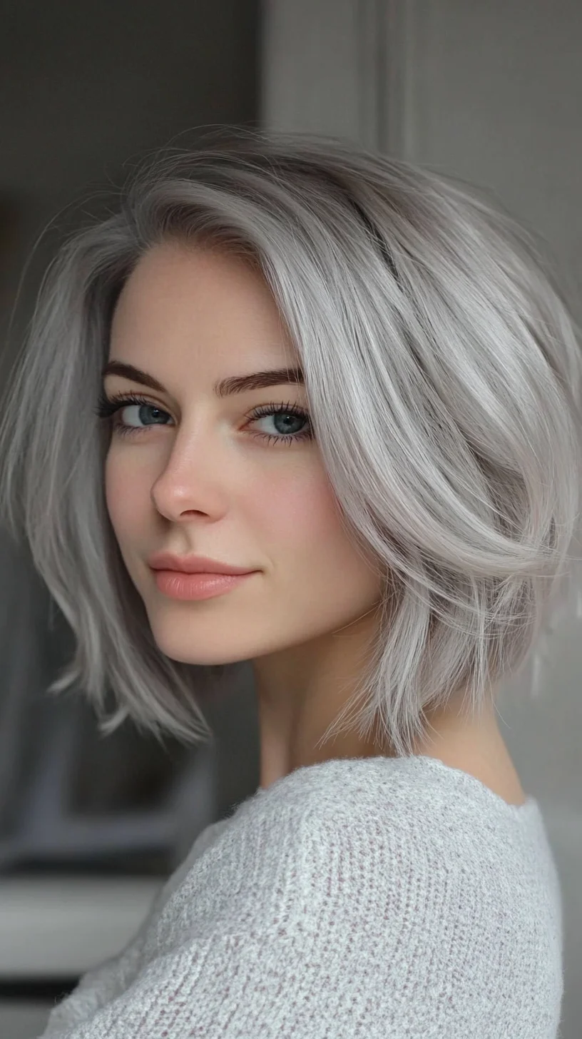 Effortlessly Chic: The Modern Silver Bob for a Stunning Look