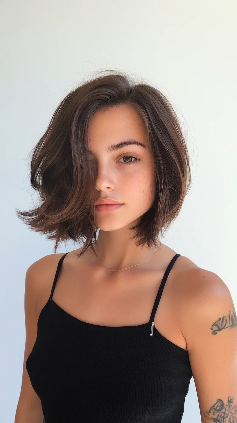 Effortlessly Chic: The Modern Textured Bob