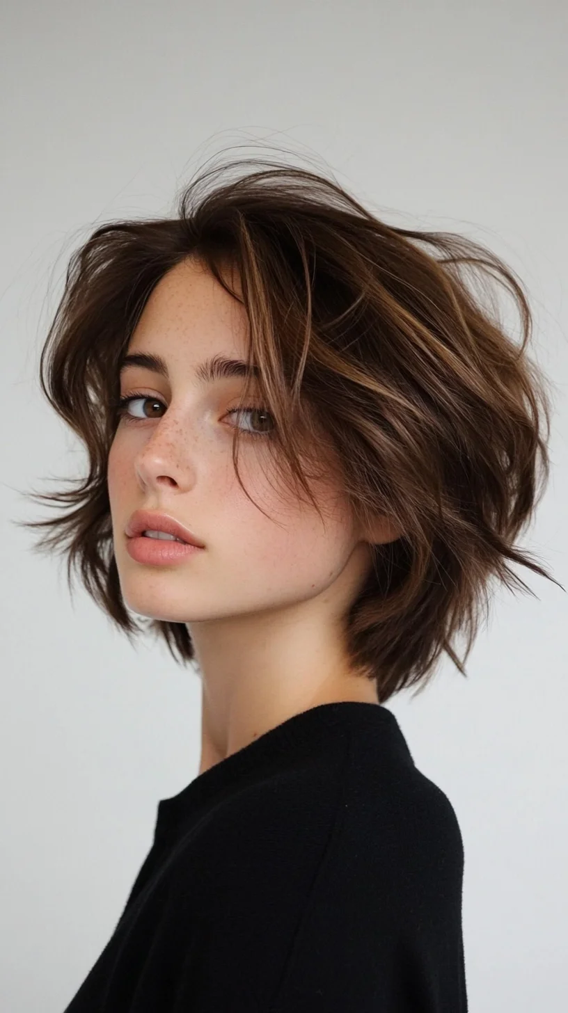 Effortlessly Chic: The Modern Textured Bob