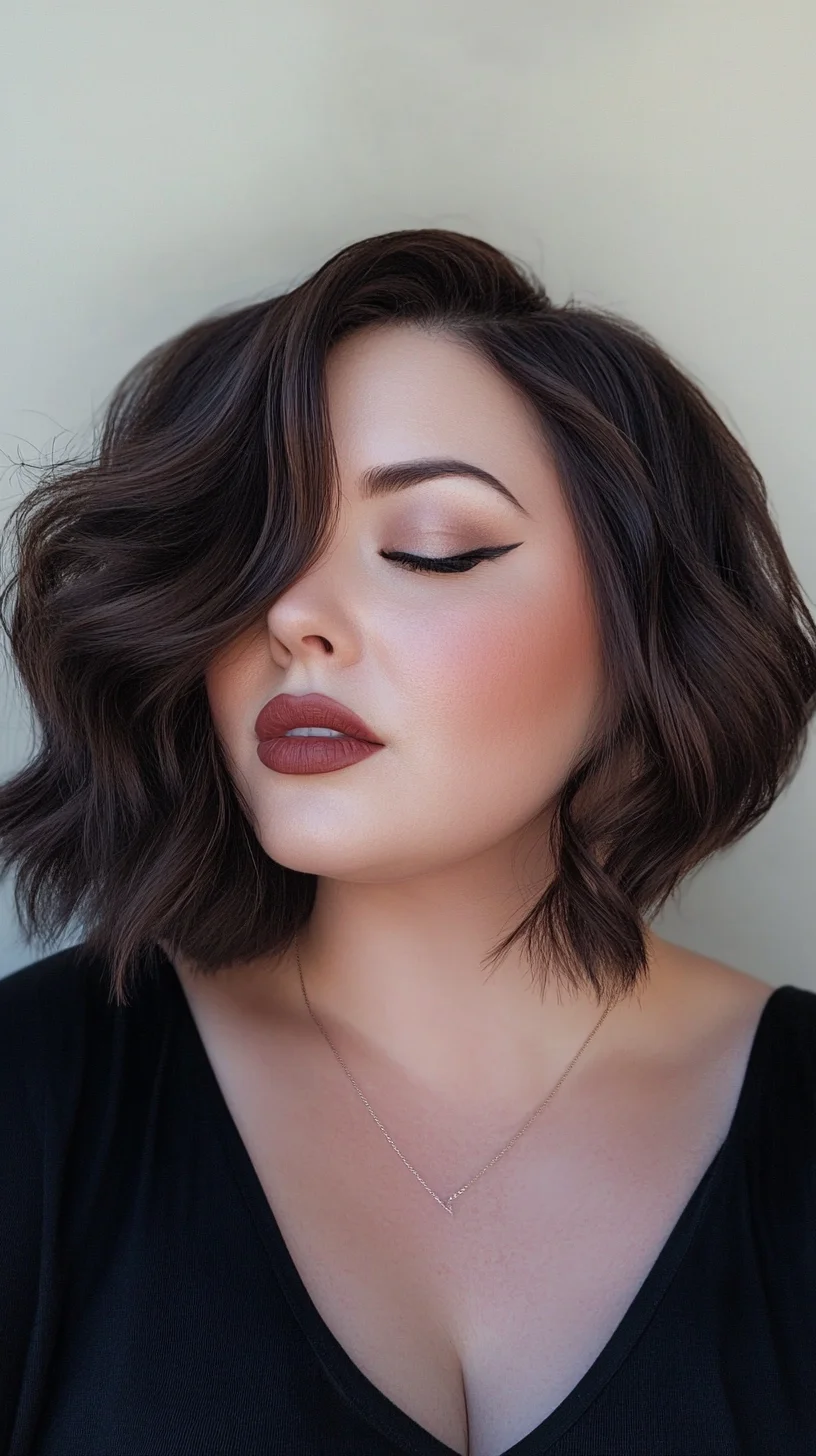 Effortlessly Chic: The Modern Textured Bob with Soft Waves