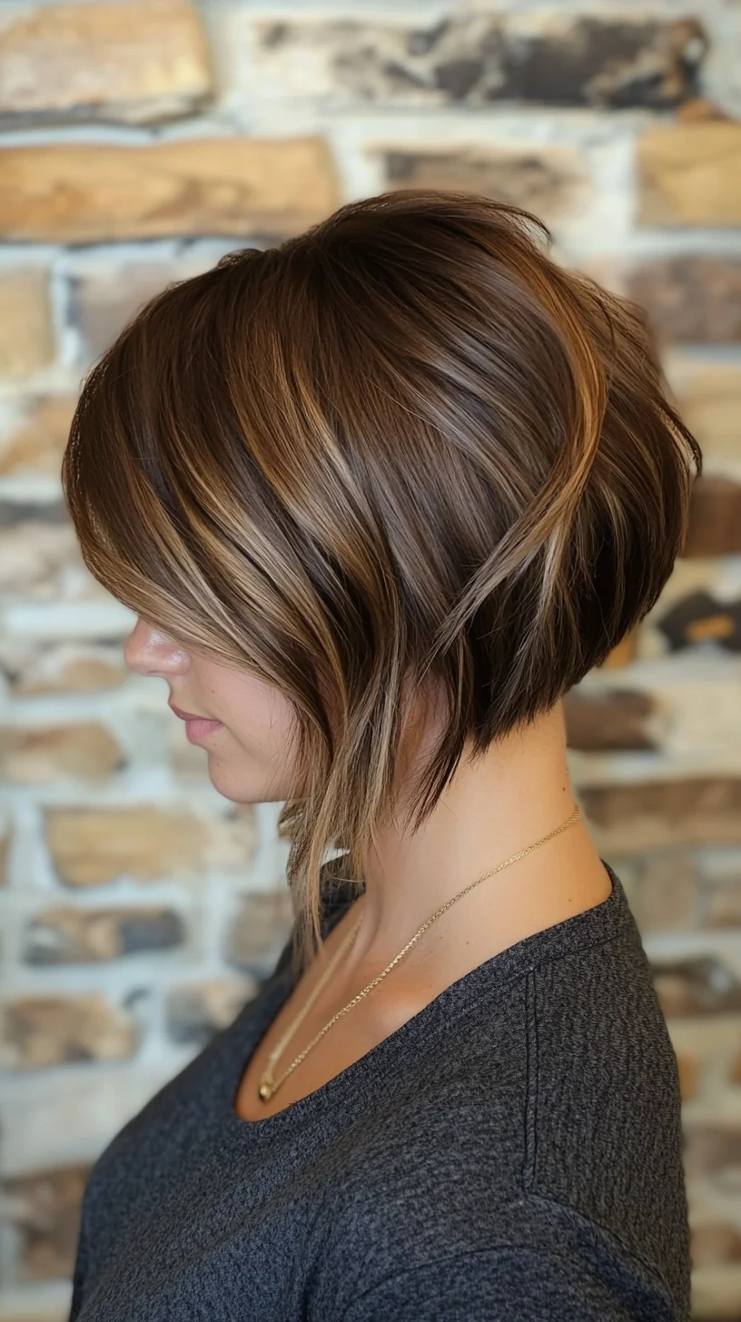 Effortlessly Chic: The Modern Textured Bob with Subtle Highlights