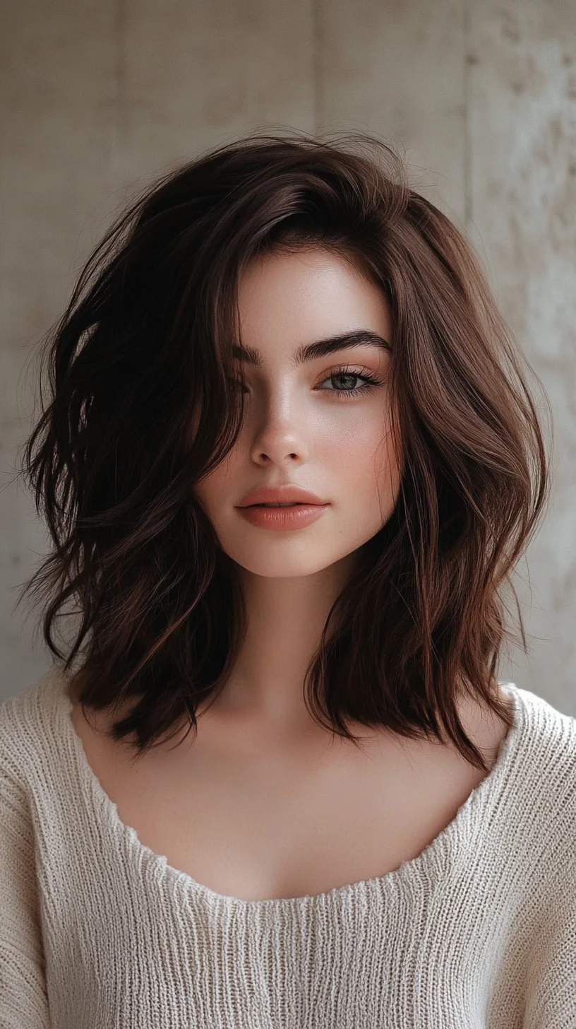 Effortlessly Chic: The Modern Textured Lob for a Stylish Vibe