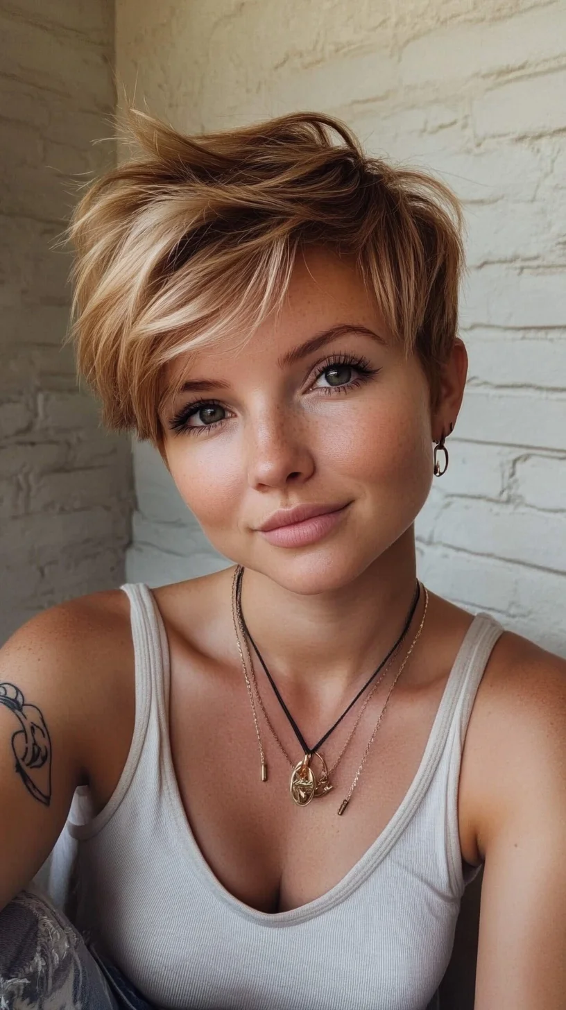 Effortlessly Chic: The Modern Textured Pixie Cut for a Playful Edge