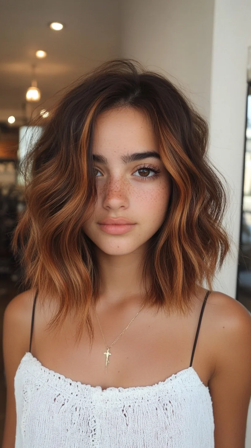 Effortlessly Chic: The Perfect Beachy Lob with Sun-Kissed Highlights