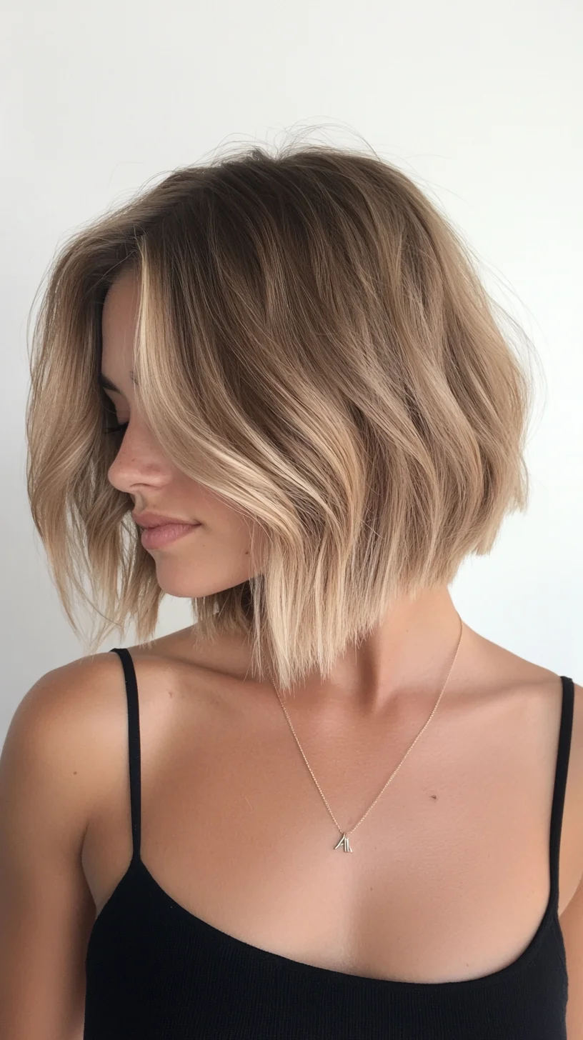 Effortlessly Chic: The Perfect Blunt Bob with Luminous Highlights