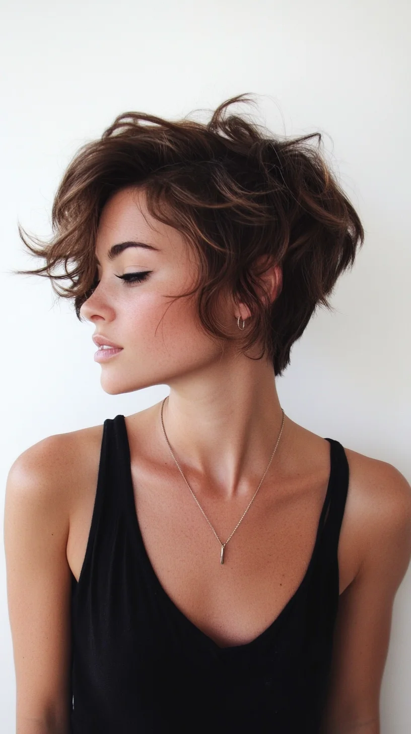 Effortlessly Chic: The Playful Textured Pixie Cut