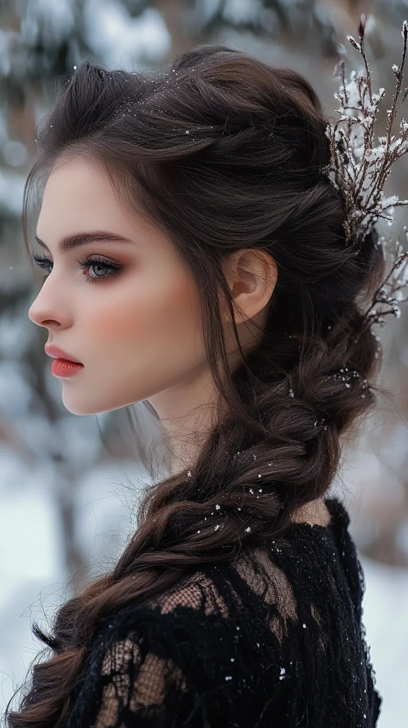 Effortlessly Chic: The Romantic Braided Updo for Winter Elegance