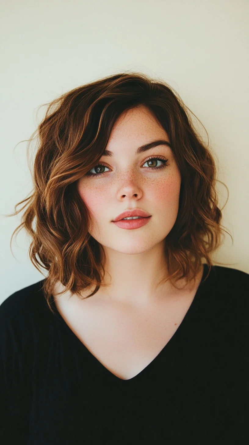 Effortlessly Chic: The Soft Textured Bob with Natural Waves