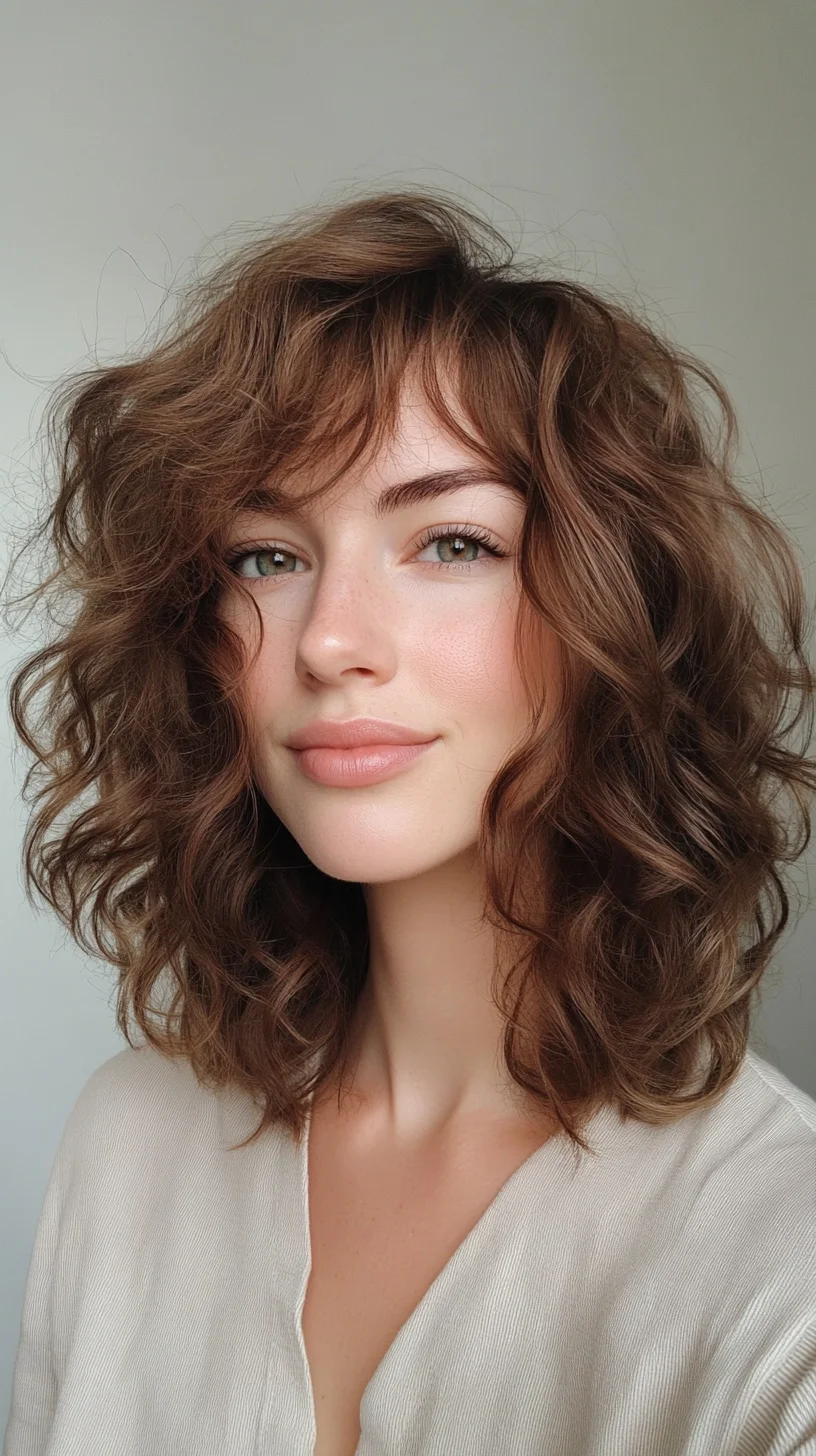 Effortlessly Chic: The Soft, Voluminous Curly Bob for a Modern Look