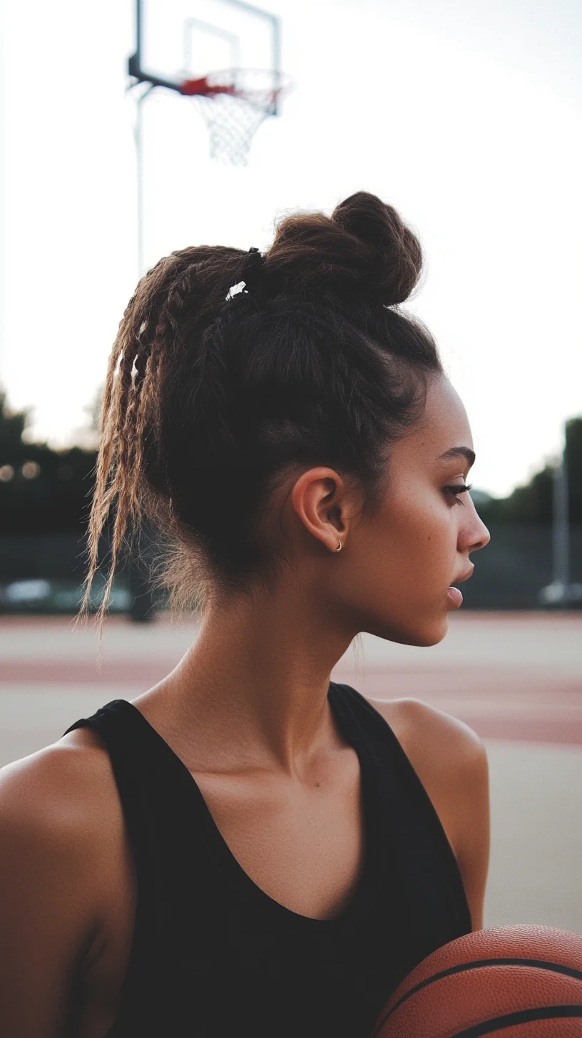 Effortlessly Chic: The Sporty Messy Bun with a Twist