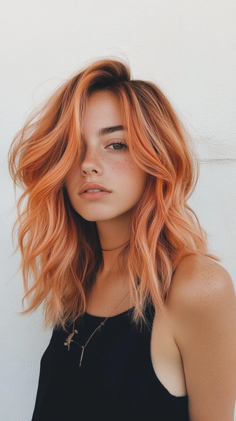 Effortlessly Chic: The Sun-Kissed Wavy Lob