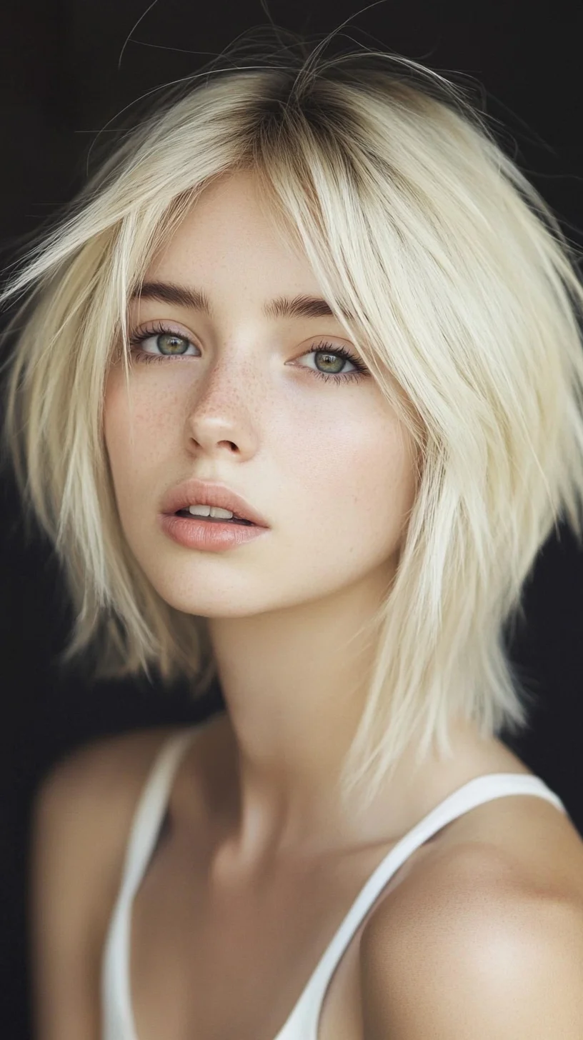 Effortlessly Chic: The Textured Blonde Bob for a Modern Look