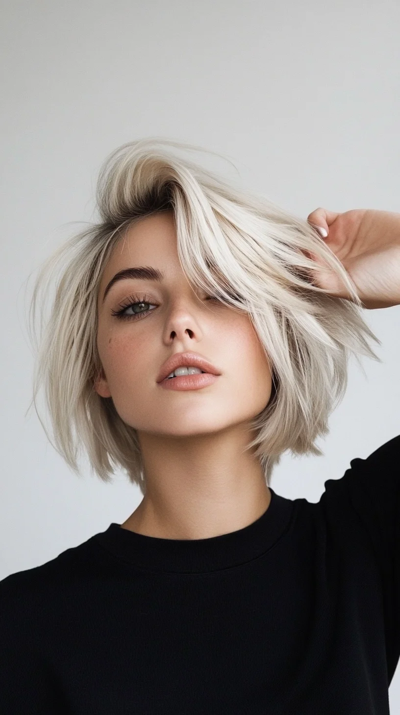 Effortlessly Chic: The Textured Blunt Bob