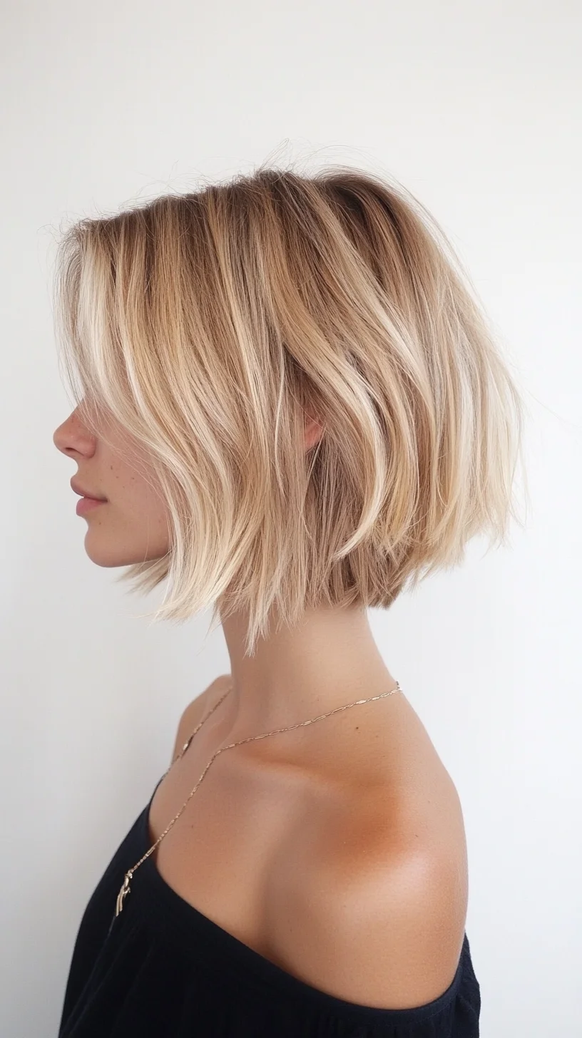 Effortlessly Chic: The Textured Blunt Bob