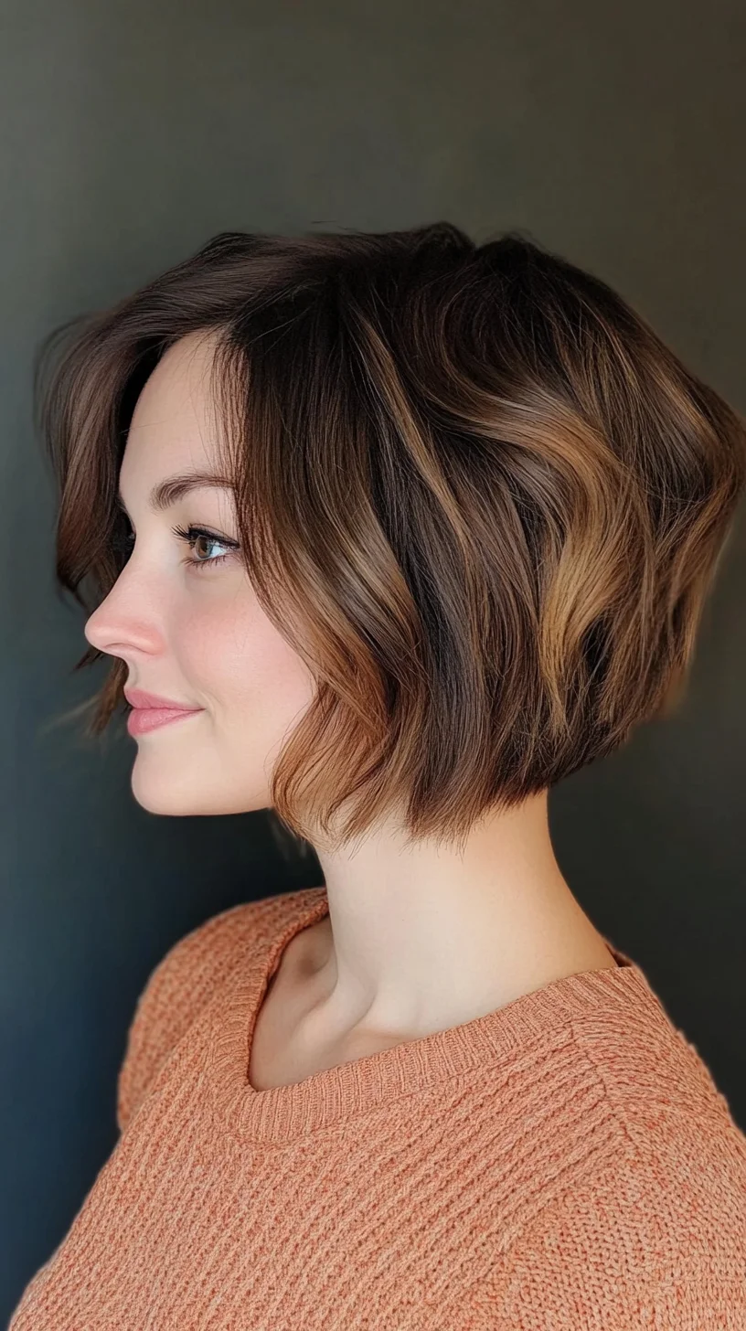 Effortlessly Chic: The Textured Bob with Gorgeous Highlights