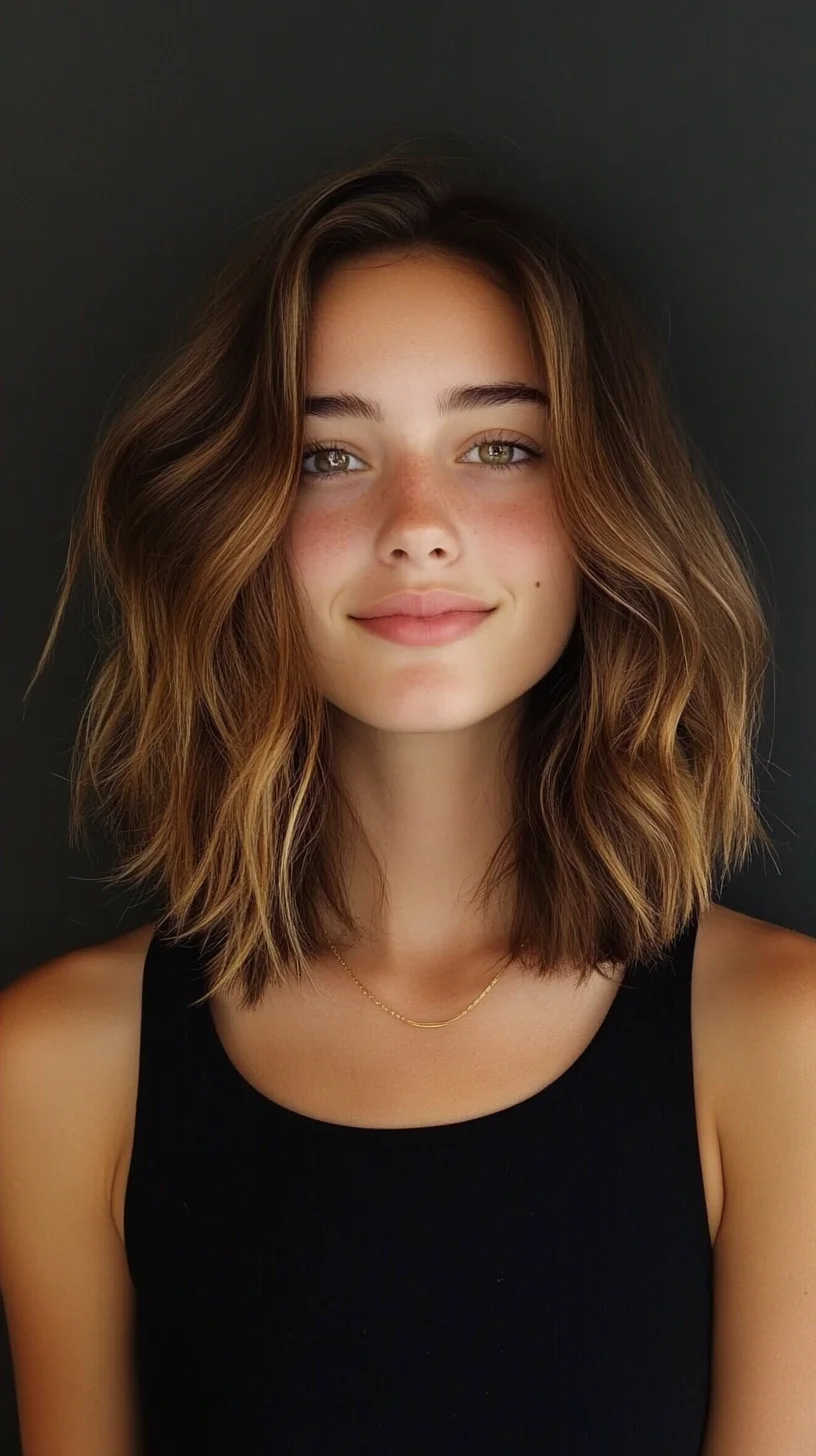 Effortlessly Chic: The Textured Lob