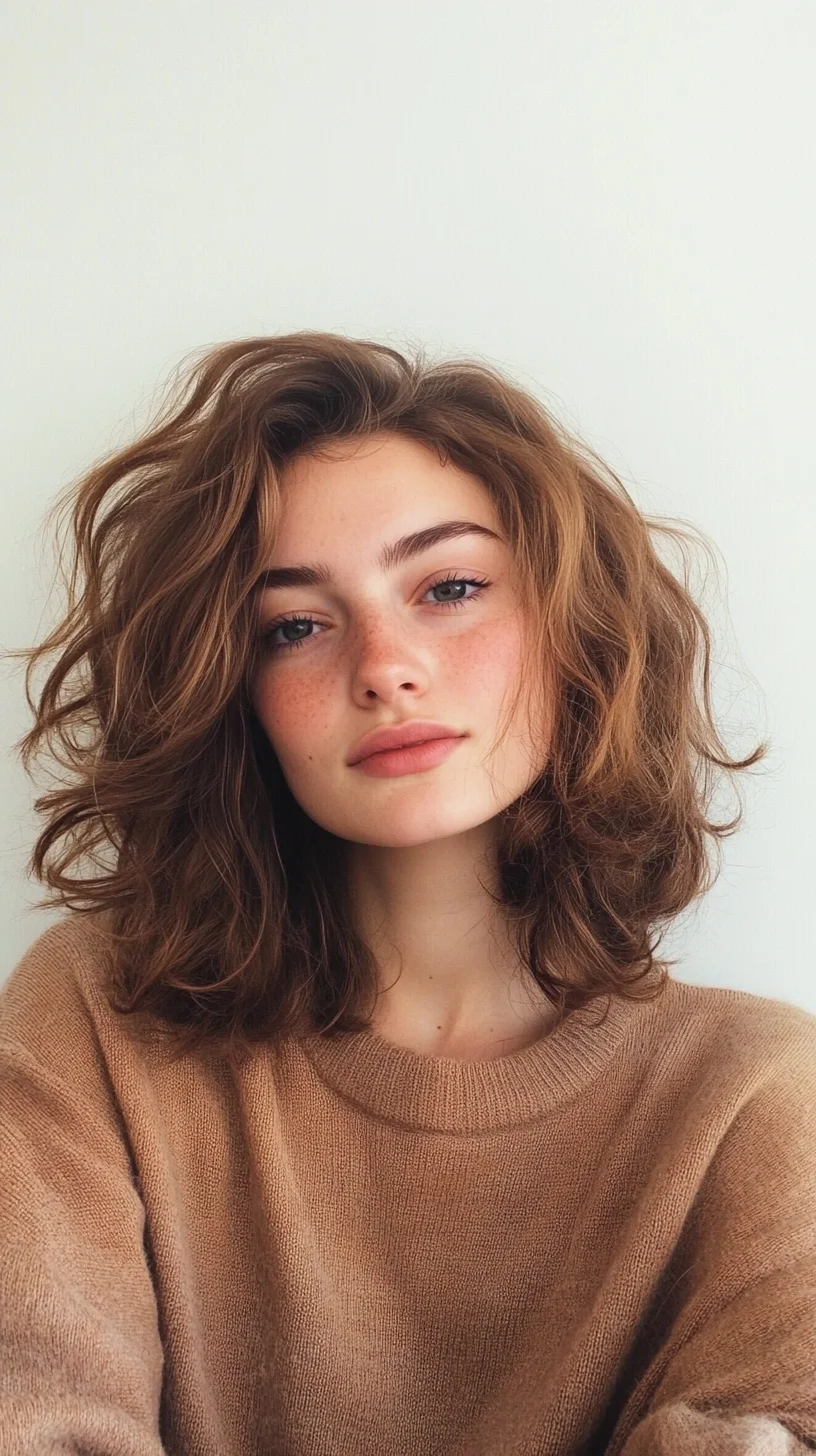 Effortlessly Chic: The Textured Lob with Soft Waves