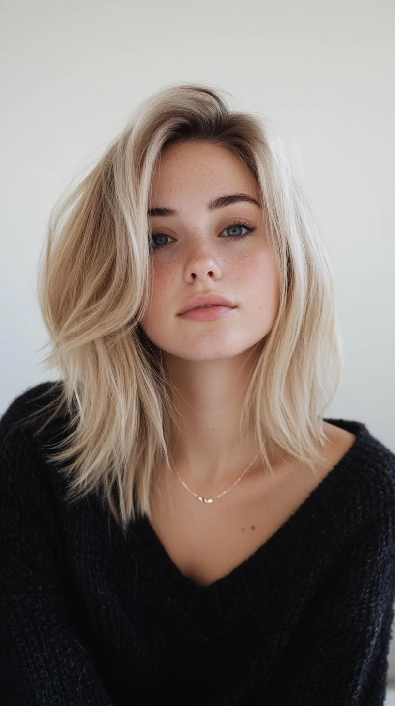 Effortlessly Chic: The Textured Lob with Soft Waves