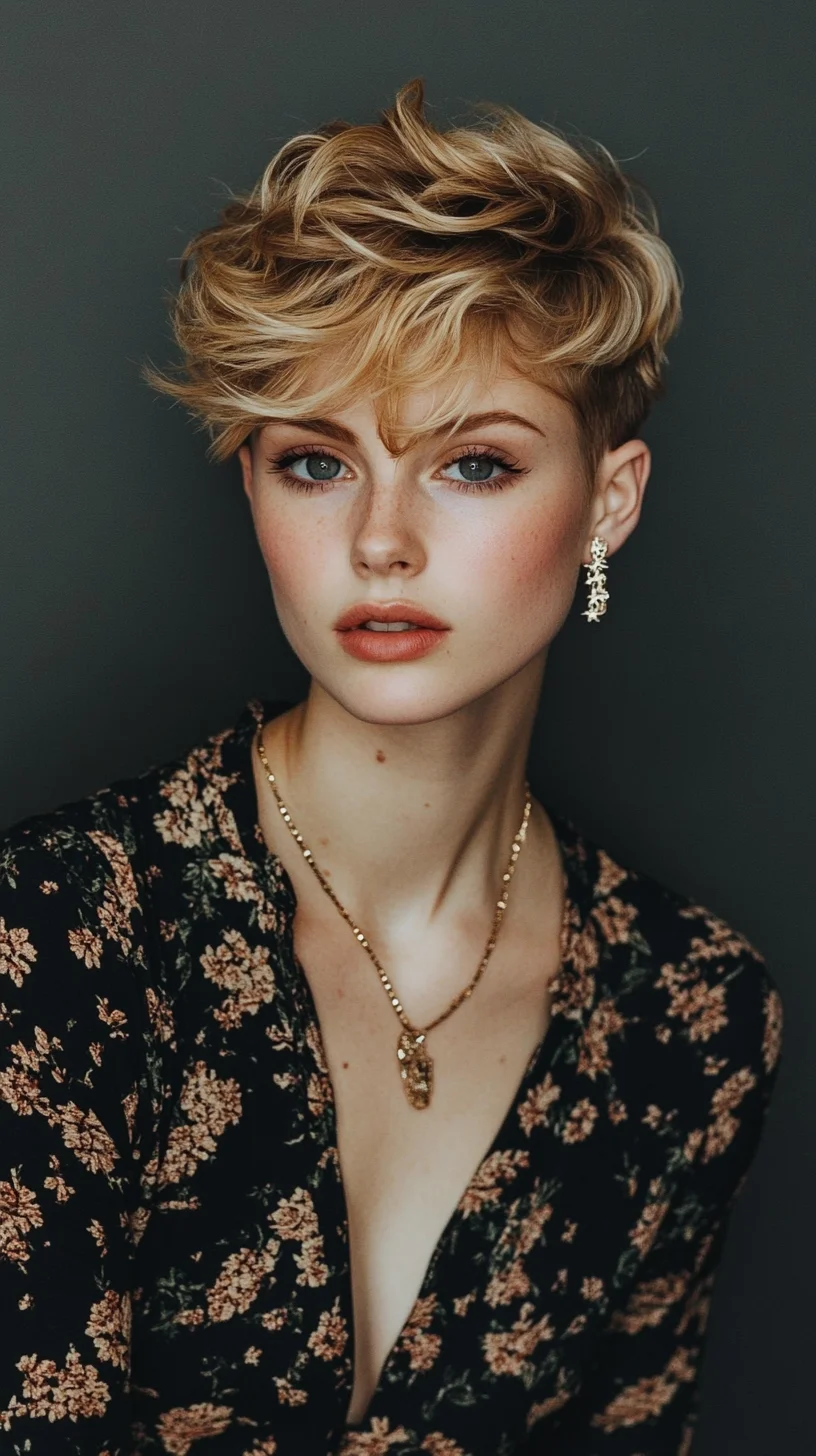 Effortlessly Chic: The Textured Pixie Cut with Soft Waves