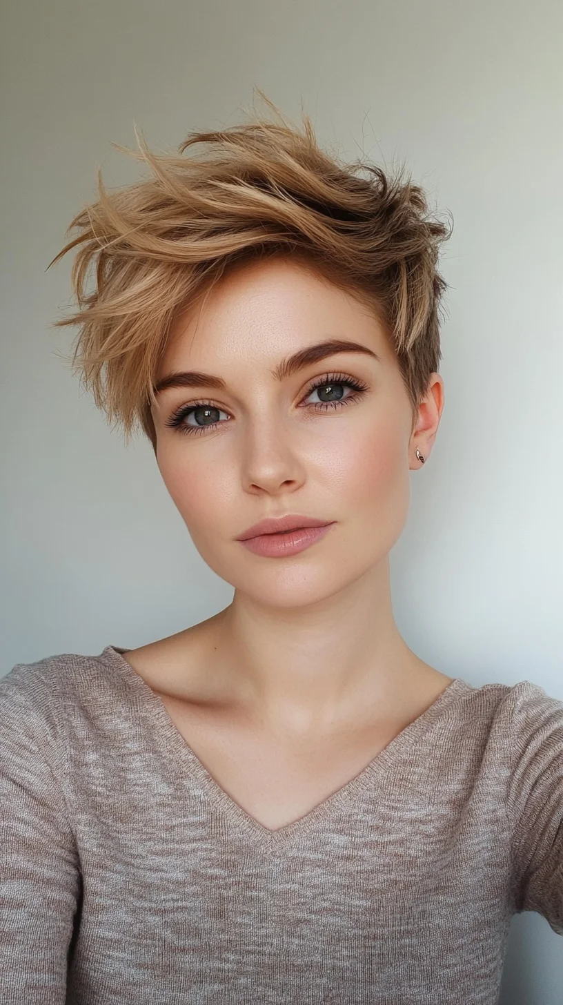 Effortlessly Chic: The Textured Pixie Cut with Volume and Edge