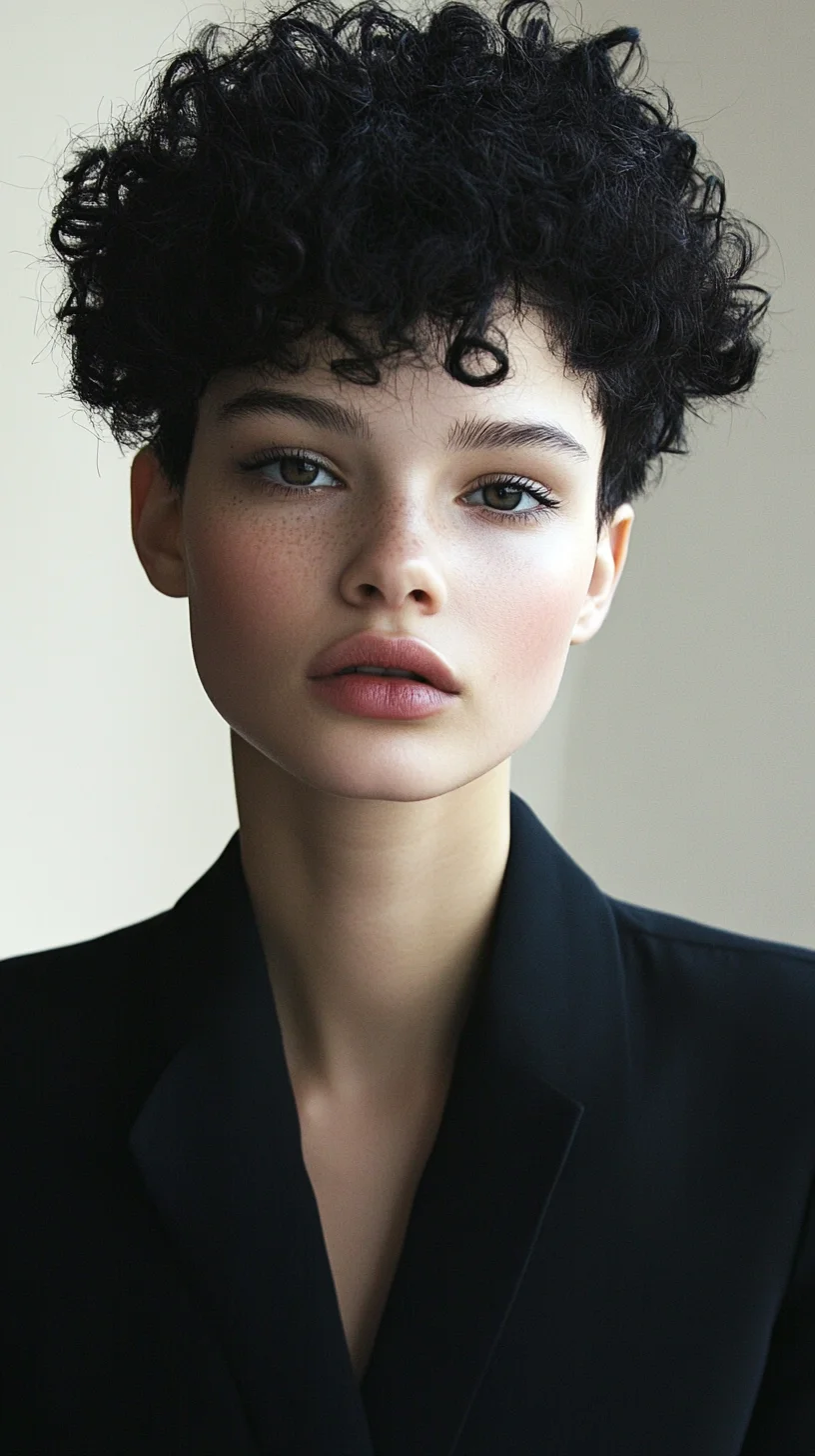 Effortlessly Chic: The Textured Short Curly Cut for a Bold Statement