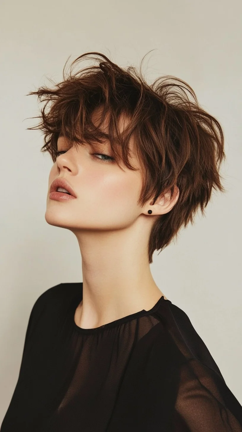 Effortlessly Chic: The Textured tousled Pixie Cut