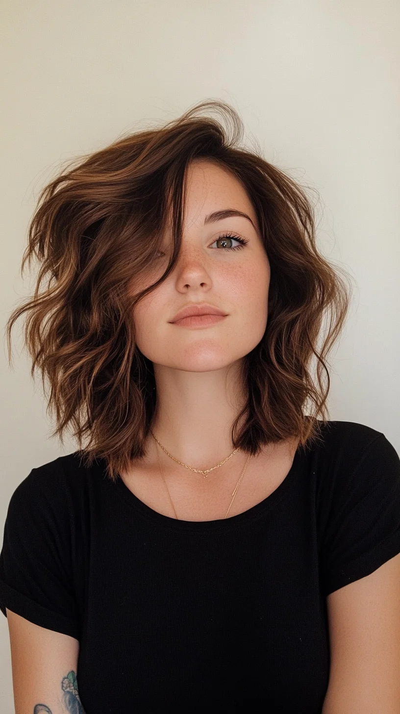 Effortlessly Chic: The Textured Wavy Bob for a Fresh Look