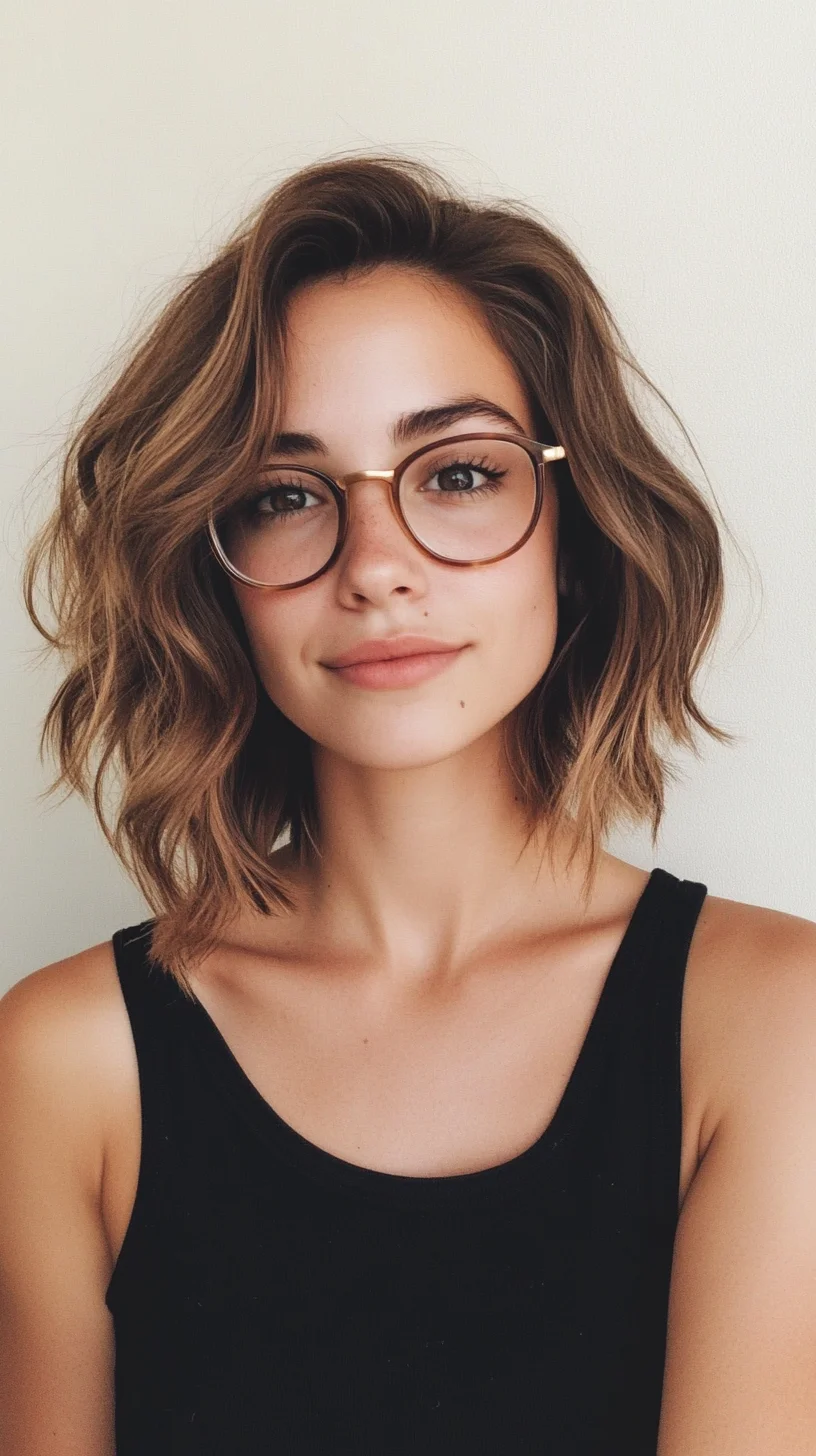 Effortlessly Chic: The Textured Wavy Lob