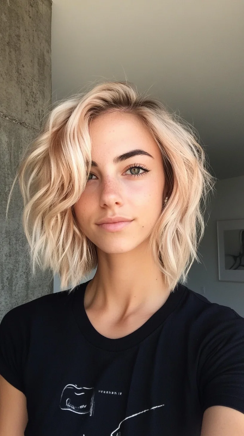 Effortlessly Chic: The Tousled Beachy Bob