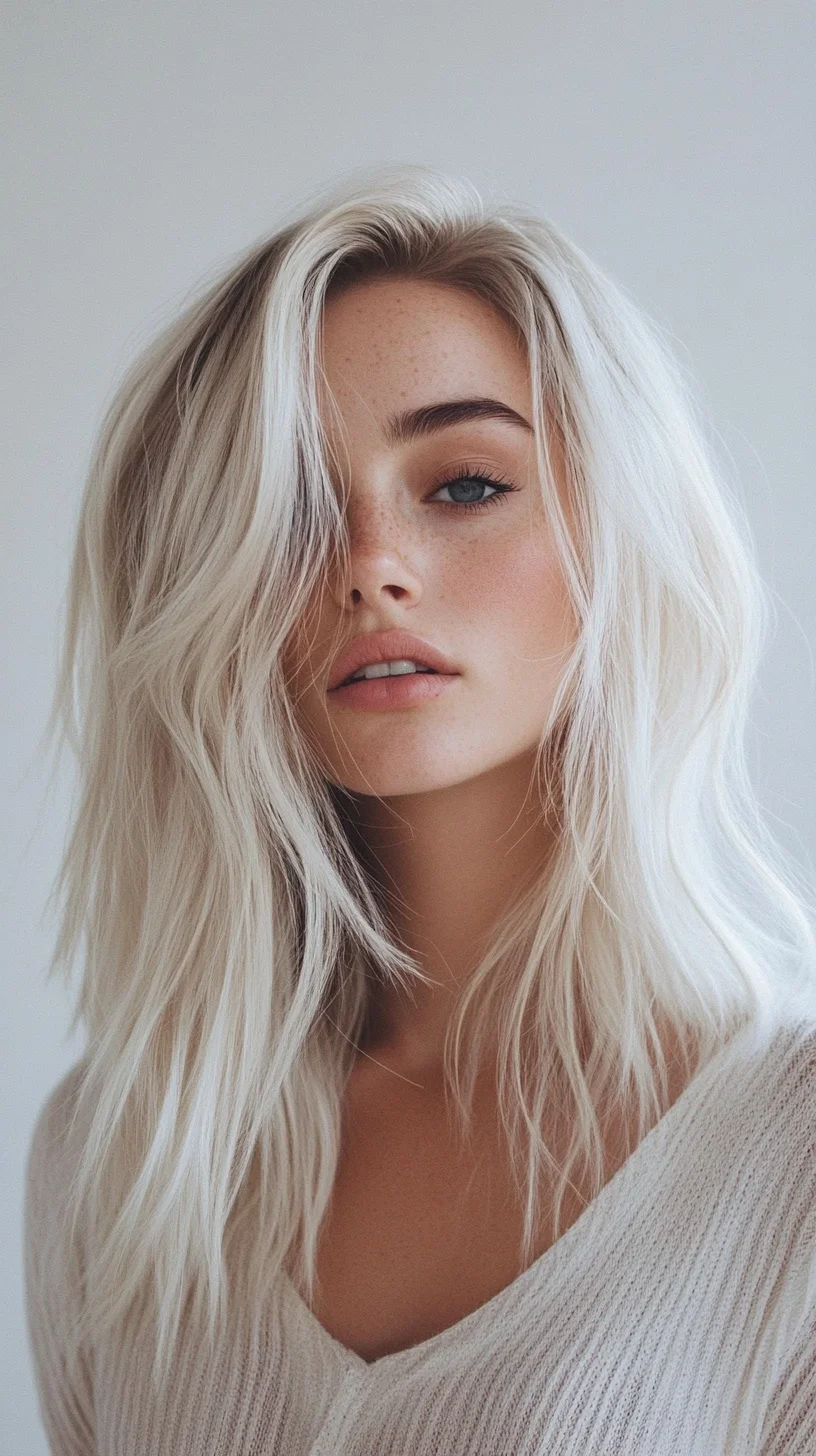 Effortlessly Chic: The Tousled Beachy Lob with Sun-Kissed Highlights