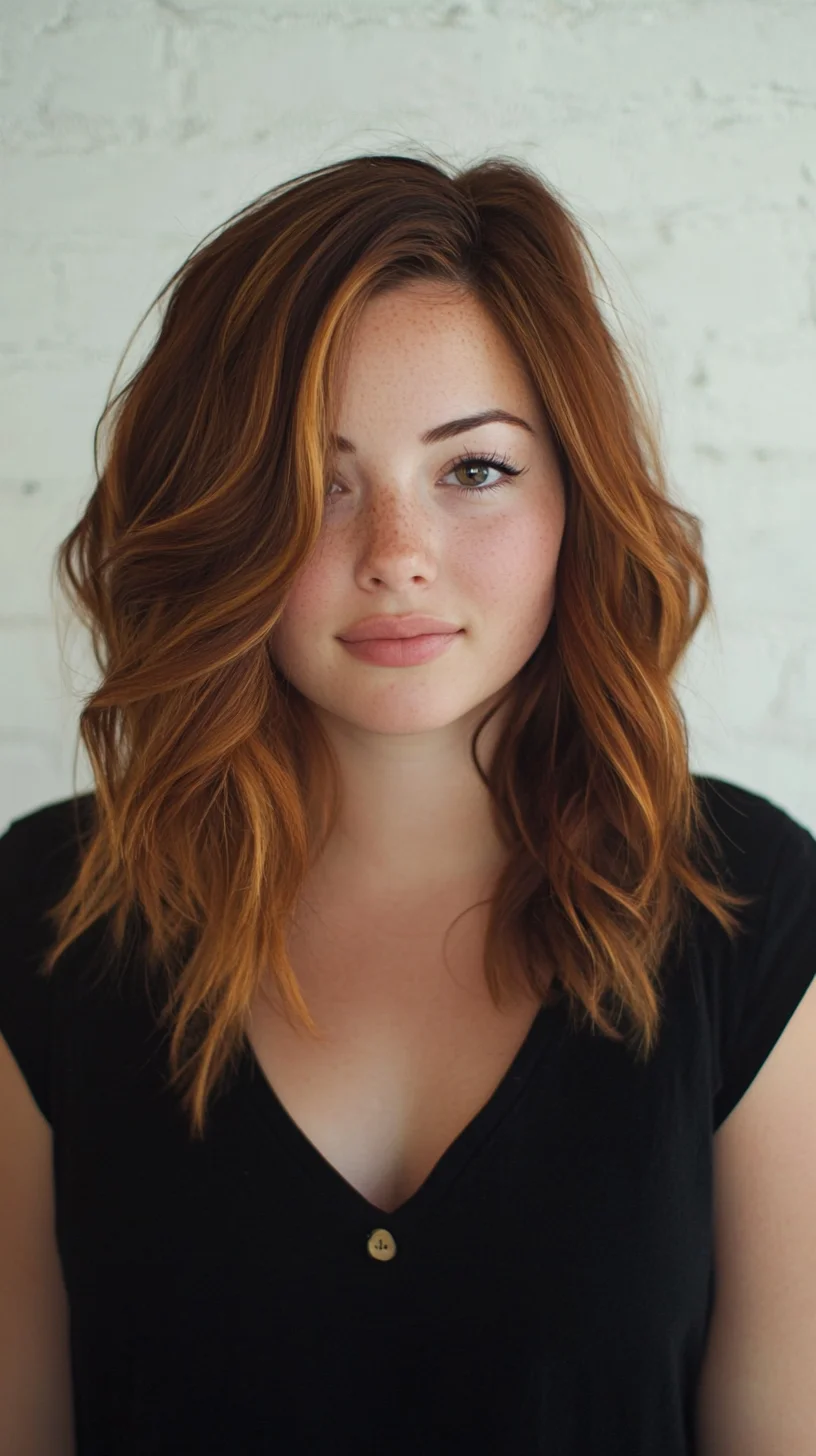 Effortlessly Chic: The Tousled Copper Waves