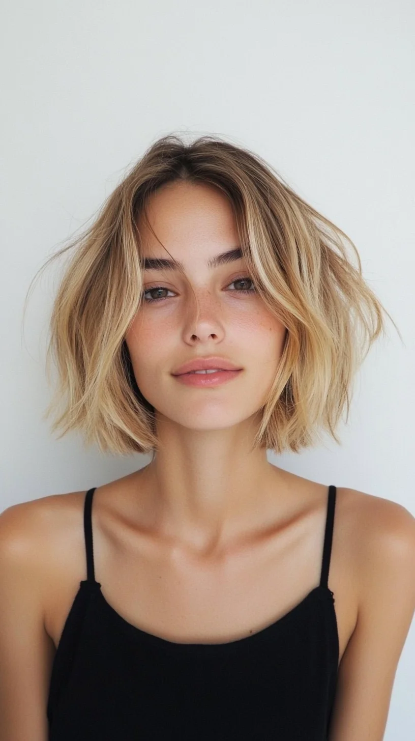 Effortlessly Chic: The Tousled Textured Bob