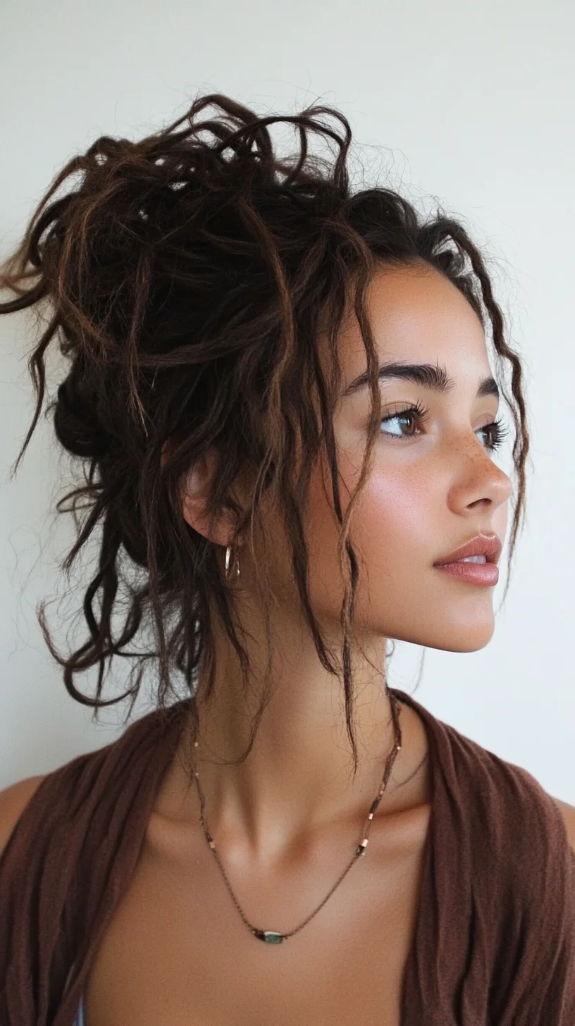 Effortlessly Chic: The Trendy Messy Dreadlock Updo