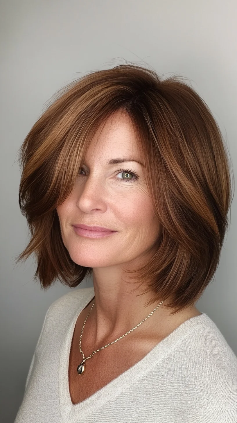 Effortlessly Chic: The Versatile Shoulder-Length Layered Bob