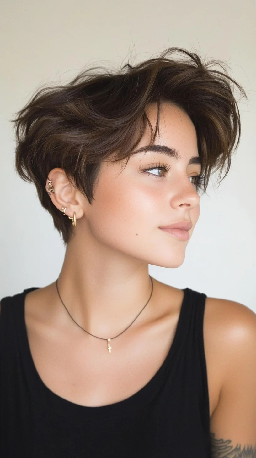 Effortlessly Chic: The Versatile Textured Short Cut