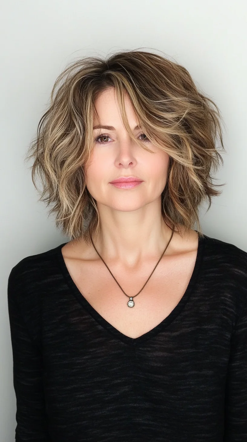 Effortlessly Chic: The Voluminous Bob with Beachy Waves