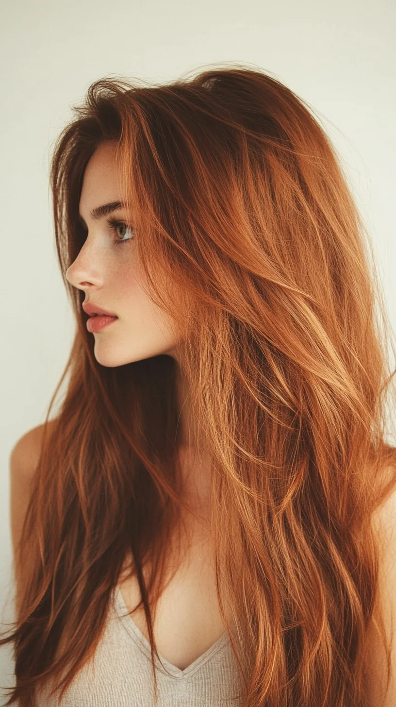 Effortlessly Chic: The Voluminous Copper Waves