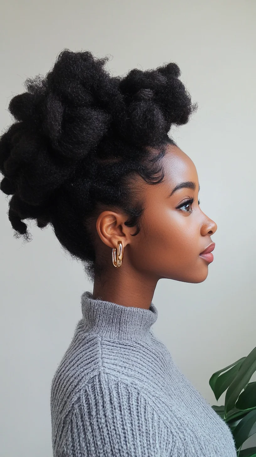 Effortlessly Chic: The Voluminous Textured Updo for a Bold Look