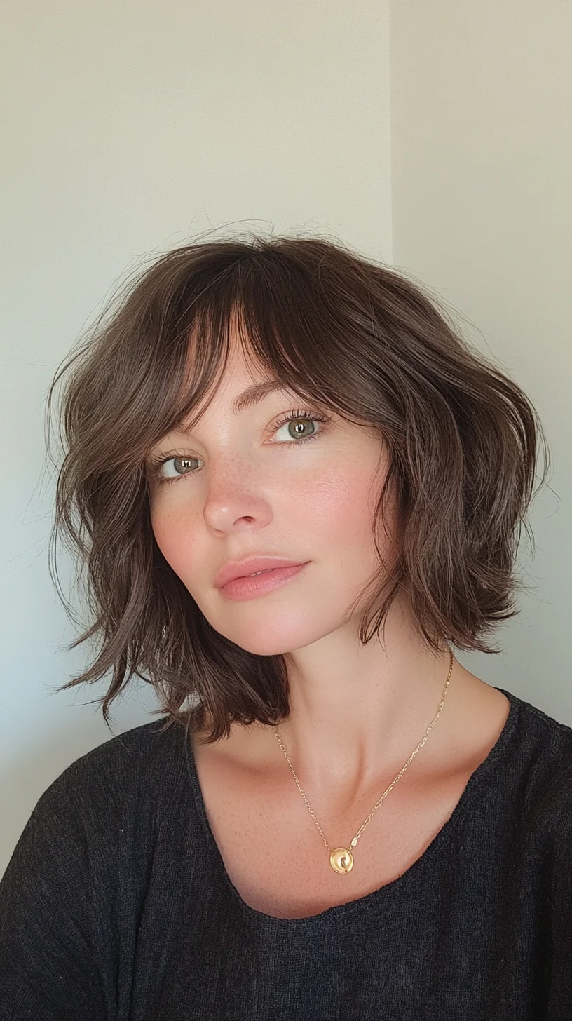 Effortlessly Chic: The Wavy Lob with Soft Bangs for Every Occasion