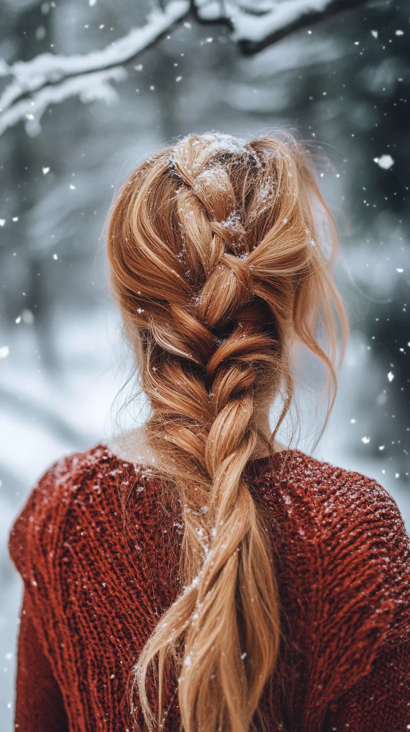 Effortlessly Chic: The Winter Braided Hairdo for a Cozy, Stylish Look