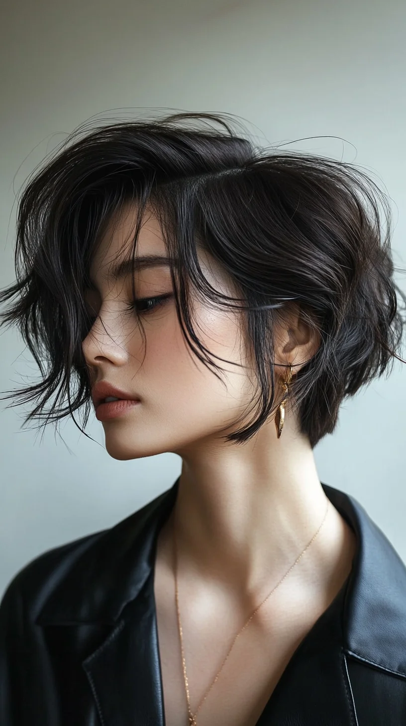 Effortlessly Chic Tousled Bob: A Perfect Blend of Elegance and Edge