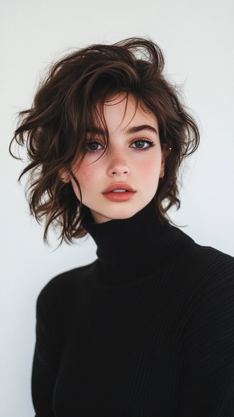 Effortlessly Chic: Voluminous Textured Lob for a Modern, Playful Look