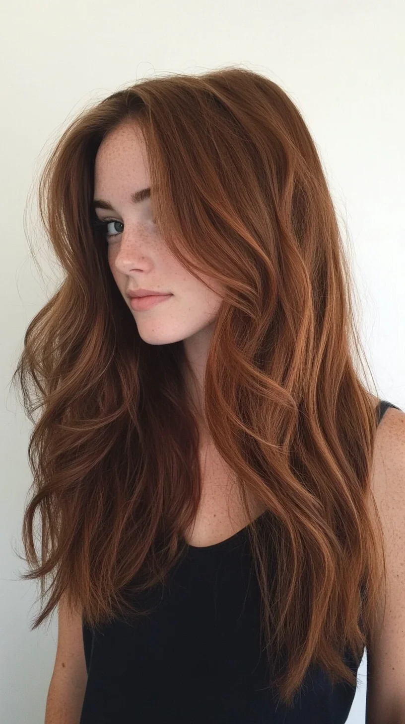 Effortlessly Chic Waves: The Dreamy Copper Cascade